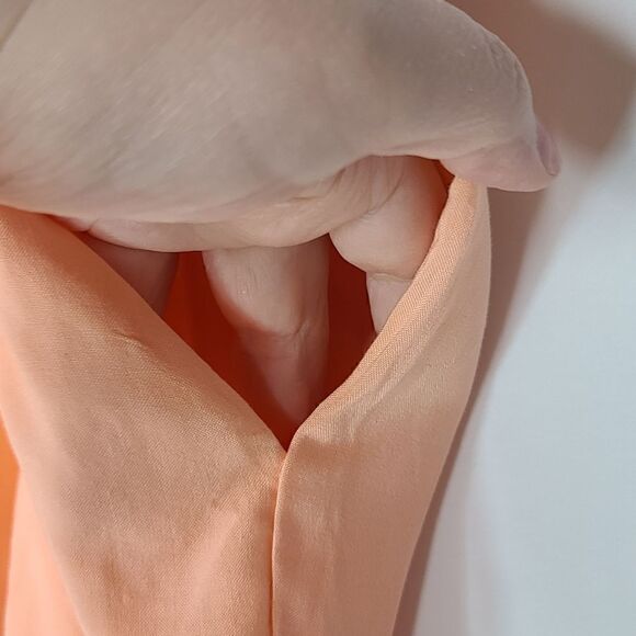 4X 26W Peach Paperbag Waist Mid Shorts Lined Light - Picture 7 of 11